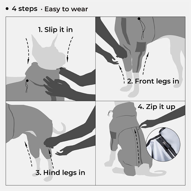 Waterproof Cool Dog Rain Coat